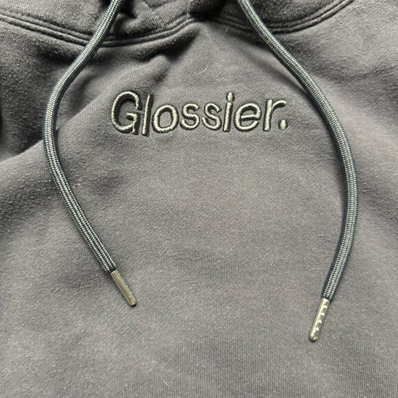 Glossier Limited Run Faded Black Embroidered Logo Sweatshirt - Picture 4 of 7